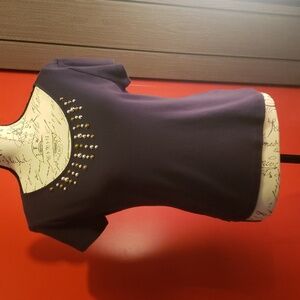 Ruby Road Lady's Favorite Black Short Sleeved Tee with Embellishments